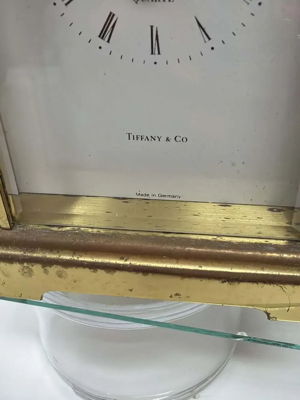 Vintage Tiffany & Co. Brass Carriage Clock Made in Germany
